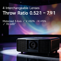 Projecteur d'extérieur grand format Flyin FL-L1700U 2026, puce DMD 0.8, 17000 lumens ANSI, laser, mapping 3D, DLP WUXGA 4K, garantie 3 ans