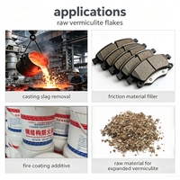 Fourniture d'usine de vermiculite naturelle brute en flocons pour la germination des semences, la mélange de terre pour l'horticulture et la métallurgie.