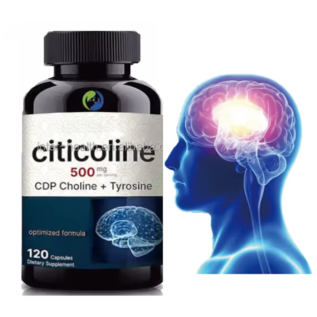 Ausreson OEM Citicoline Capsules Cdp Choline Brain Health Supplements Wholesale Vitamin Adult 500mg 1000mg Citicoline Capsules