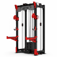 REYK Commercial Power Cage Smith Machine Functional Trainer Gym Strength Equipment Dual Smooth Pulley System Adjustable Rack