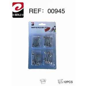 MNJ Imperdibles Pins 12Pcs Assorted Sizes For Crafting And Sewing - Product Image 3