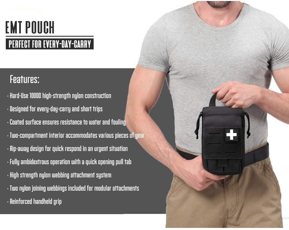 product-750-597 FREE SAMPLE Tactical Rip Away First Aid Pouch, Laser-Cut Design Molle Bag Survival Pouches Emergency Medical
