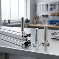 Vis à tête fraisée en acier au carbone M5 M6 M8 de type T pour profilés en aluminium de la série 4040 4545 5050 de 10 mm – Vente en gros