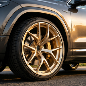Jantes forgées HZH pour voitures particulières, finition or rose brossé personnalisée, 18, 19, 20 pouces, légères, 5*120 pour <span class=keywords><strong>Audi</strong></span> <span class=keywords><strong>A3</strong></span> 8v - Product Image 2