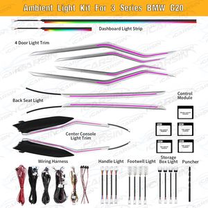 Upgrade-Kit für Ambientebeleuchtung mit 10 Farben und Bildschirmsteuerung für BMW 3er G20 2023 M340i 330i 320i Innenraumlicht Zubehör - Product Image 3
