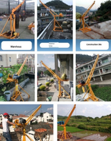 Mini grue de chantier pour usage domestique |   Palans électriques 220V/380V |   Capacité de 300 kg |   Hauteur de levage de 60 m |   Motorisé |   Ascenseurs