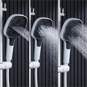 Modern akış maruz duş sistemi seti yağmur dijital ekran şelale termostatik piyano duş seti pirinç paslanmaz çelik - Product Image 3