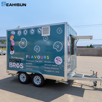 USA Full Kitchen Mobile Food Trailer for Snack Food Doughnut Hot Dog Pizza Ice Cream Truck with 220v for Restaurants Traders