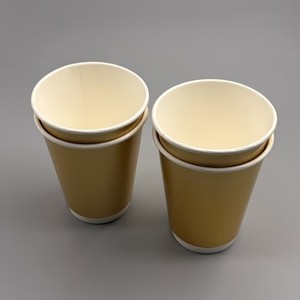 Gobelets en papier jetables de luxe à surface dorée, revêtement PE de qualité alimentaire, pour boissons chaudes et froides - Product Image 5