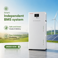 Sistem Penyimpanan Energi Surya untuk Rumah Tangga 5kW 10kWh All in One, Sistem Penyimpanan Baterai LiFePO4 51.2V yang Dapat Ditumpuk dan Dipasang di Dinding