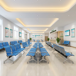 Fauteuil de <span class=keywords><strong>salon</strong></span> moderne en métal à 3 places pour aéroport, hôpital, clinique, banque, bureau fiscal et hall d'accueil - Vente en gros - Product Image 4