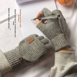 Gants d'hiver tricotés sans doigts, épais et chauds, compatibles écran tactile, pour hommes, femmes et étudiants - Product Image 6