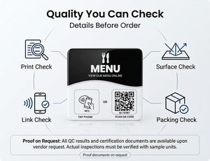 Tarjeta NFC con Chip 213 y Código <span class=keywords><strong>QR</strong></span>, Menú Inteligente con Soporte de Mesa, Activación por Toque, Personalizable con el Logotipo de Google, Tarjeta de Reseña para Restaurantes, Hoteles y Membresías - Product Image 3