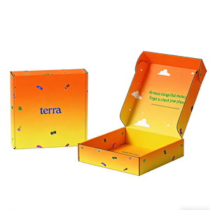 Boîte en carton écologique robuste avec fermeture magnétique, finition mate dégradée, forme personnalisable et poignée pour centres commerciaux - Product Image 2