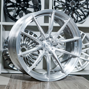 New Aluminium Alloy Brushed Silver Finish Customized Cap Monoblock Forged Wheels For <strong>Corvette</strong> C6 - Product Image 3