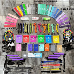 Pita resistensi olahraga bermotif Logo, pita resistensi elastis <span class=keywords><strong>Loop</strong></span> karet anti selip untuk latihan rumah - Product Image 2