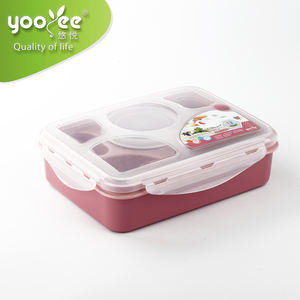 YOOYEE 4/5 отсек контейнер для пищевых продуктов, ящики для хранения и контейнеры для инъекций, многофункциональные пластиковые, пригодные для микроволновой печи, современные прямоугольные многофункциональные - Product Image 5