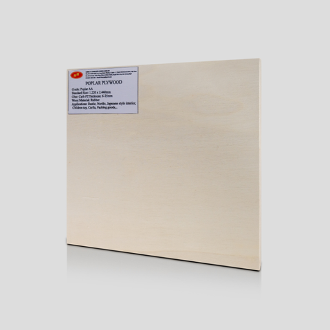Vietnam Manufacturer's Best Quality Eco-Friendly Poplar Plywood Reused 6-8 Times Thick for Interior Walls & Bedrooms