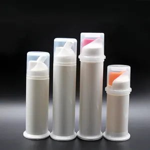 Custom Cylinder Round PP Empty Skin Care 60m 100ml 120ml Airless Pump Toothpaste Tube Container With Lid