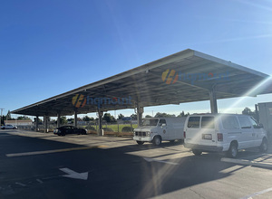 Structure de <span class=keywords><strong>carport</strong></span> solaire photovoltaïque personnalisée <span class=keywords><strong>en</strong></span> acier, système de montage de canopée PV, abri solaire pour voitures - Product Image 6