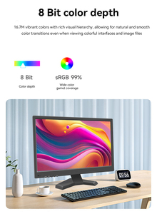 Moniteur de jeu pour bureau à domicile 15,6 pouces IPS TN 1920x1080, 75Hz, écran large LCD LED pour ordinateur de bureau, écran IPS HDR, prix OEM - Product Image 4