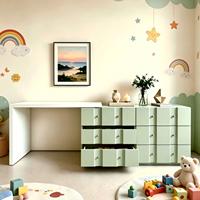 Ensemble de coiffeuse contemporaine JINXI avec peinture haute brillance, organisateur multifonctionnel pour chambre à coucher et bureau de rangement pour cosmétiques