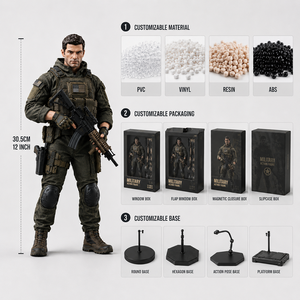 Figuras de Acción Militares de Resina de Vinilo PVC en 3D de Diseño Personalizado de 12 Pulgadas para Colección - Product Image 2
