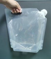Doypack liquide de 5 L, pochette liquide transparente personnalisée, bec verseur, emballage en plastique pour boissons, pochette debout avec bec verseur, sac à boisson pour jus
