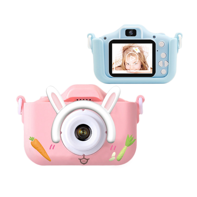 2 Inch Rechargeable Kids Mini Digital Cameras Customization Full HD Double Wholesale Digital Take Photo  selfie Camera