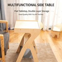 Table d'appoint en bois facile à installer, table de rangement multi-niveaux, table d'appoint étroite pour canapé, armoire latérale pour salon, appartement