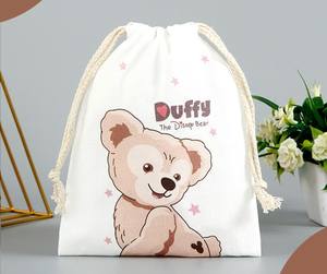 Wholesale High Quality Factory Customized LOGO Printing Canvas Cotton Drawstring Bags - Product Image 2