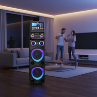 Haut-parleur karaoké à écran tactile 12 pouces avec micro, puissant 1200W, pour soirées karaoké, avec connexion Wi-Fi et lecture vidéo - Vente Flash