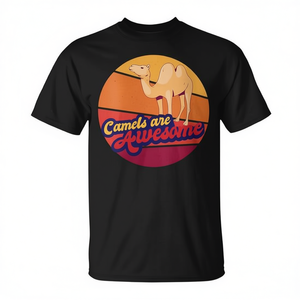 Camiseta con estampado de animales del desierto, color camel, unisex, talla para adultos S M L XL XXL - Product Image 2