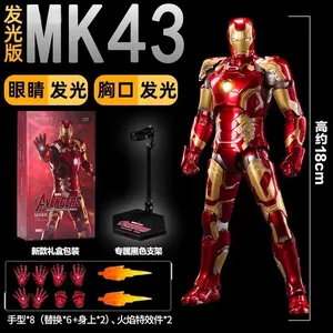 Marvel War Machine MK1 à MK43 Modèle Articulé Lumineux Iron Hulkbuster Armor Whiplash Titanium <span class=keywords><strong>King</strong></span> Cadeau Nouvel An Anniversaire - Product Image 5