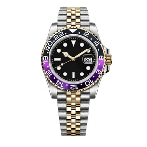 Montre mécanique en acier inoxydable pour hommes, montre-bracelet automatique, affichage de la Date, verre saphir résistant à l'eau - Product Image 1