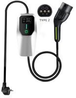 Junsun EV Chargeur Type 2 pour véhicule électrique Wallbox 3.5KW Portable Fast Charger Box evse controller Charging 16A 4m CEE Plug