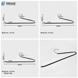 Cintres en PVC en forme de Z personnalisés, cintres métalliques à extrémités ouvertes pour manteaux et pantalons - Product Image 3