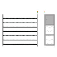 Estantería Antiestática ESD I.T.T para Almacén Inteligente, para Materiales Electrónicos, Almacenamiento de Bandejas SMT Controladas por PLC, Capacidad de 80 kg, 1 Año de Garantía
