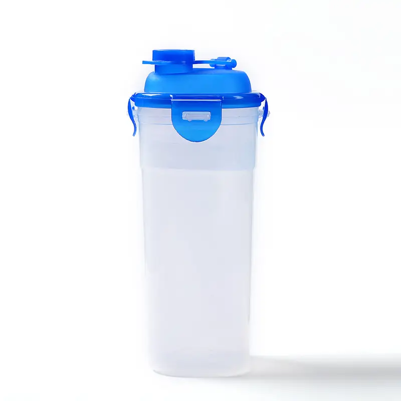 Square Transparent Measure Scale Water Cup Portable Plastic Water Bottle With Customized Logo