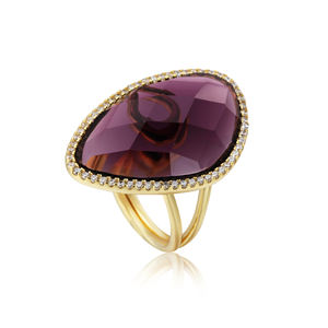 925 серебряные Регулируемые кольца с граненым перламутровым камнем, хороший ювелирный продукт - Product Image 4