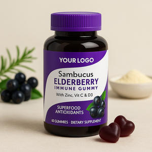Gomitas de Saúco Negro Natural para el Sistema Inmunológico con Zinc, Vitamina C y D3, Beneficios Antioxidantes y de Belleza, 60 Gomitas - Product Image 6