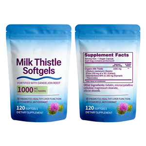 Suplemento de Etiqueta Privada, Extracto Orgánico de Cardo Mariano en Cápsulas Blandas para un Hígado Saludable - Product Image 2