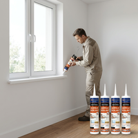 Sealant Akrilik Dapat Dicat Berbasis Air, Perekat Fleksibel untuk Perbaikan Retak Kusen Jendela dan Pintu, Konstruksi, OEM, ODM, Kemasan