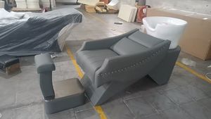 European Style Modern Salon Shampoo Station Ceramic Electric Massage <b>Adjustable</b> <b>Footrest</b> Hospital Gym Use Commercial Furniture - Product Image 4