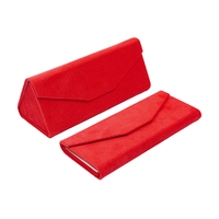 Étui à lunettes de soleil pliable de style simple Surfaces couvertes de velours Étui à lunettes Boîte pliante Étui à lunettes Paquet