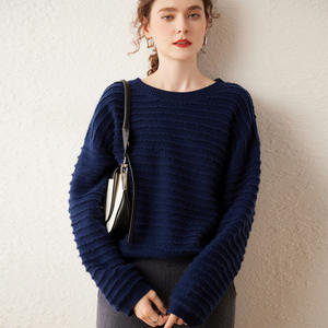 Maglione Casual da <span class=keywords><strong>donna</strong></span> con scollo girocollo in <span class=keywords><strong>maglia</strong></span> Jacquard in Cashmere - Product Image 5