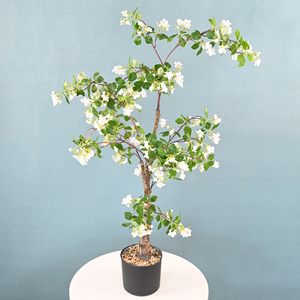 Plante artificielle de Cornus Florida (Sorbus florale) haut de gamme pour la décoration d'hôtels, mariages, salons, restaurants, jardins, porches et maisons - Product Image 1