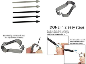 5 Puntas de Repuesto para <span class=keywords><strong>S</strong></span> <span class=keywords><strong>Pen</strong></span> de Samsung Galaxy Tab S10 Ultra, S9, S8, <span class=keywords><strong>S7</strong></span>, S10+, S9 Ultra, S6 Lite, S24/S23/S22 Ultra + Herramienta - Product Image 5