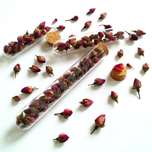 Tubes à essai en verre Tianjing pour thé aux fleurs, 25x200mm, transparents, fond rond, avec bouchon en liège, pour le stockage d'herbes - Product Image 1
