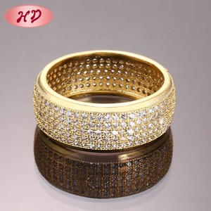 خواتم زفاف تركية مطلية بالذهب، مجوهرات نحاسية مصممة بأناقة للنساء بتقنية ترصيع ذهب عيار 18 قيراط - Product Image 3